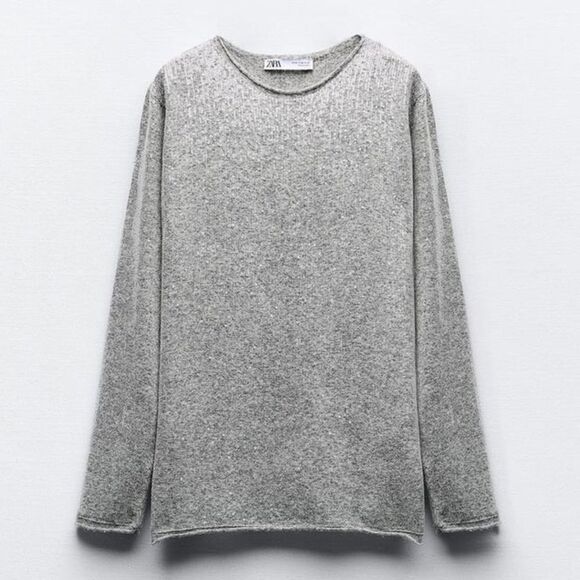 ZARA SEQUINED KNIT SWEATER - Picture 7 of 8